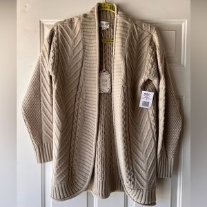 Size small cream color Pink Rose cardigan from kohls